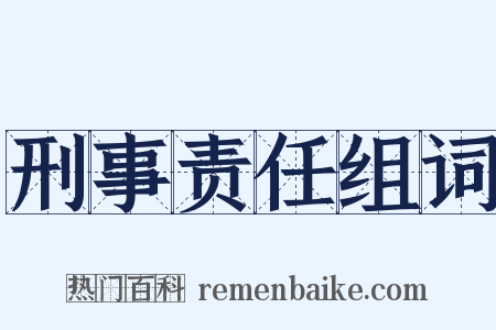 刑事责任组词是什么意思的图片